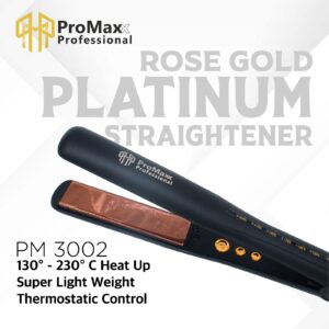 promaxx professional pm 3002 rose gold platinum hair straightener