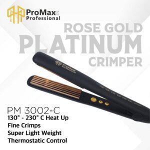 promaxx professional pm 3002 c rose gold platinum fine crimper